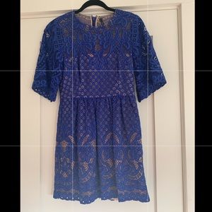 BCBG MaxAzria Blue Lace Dress